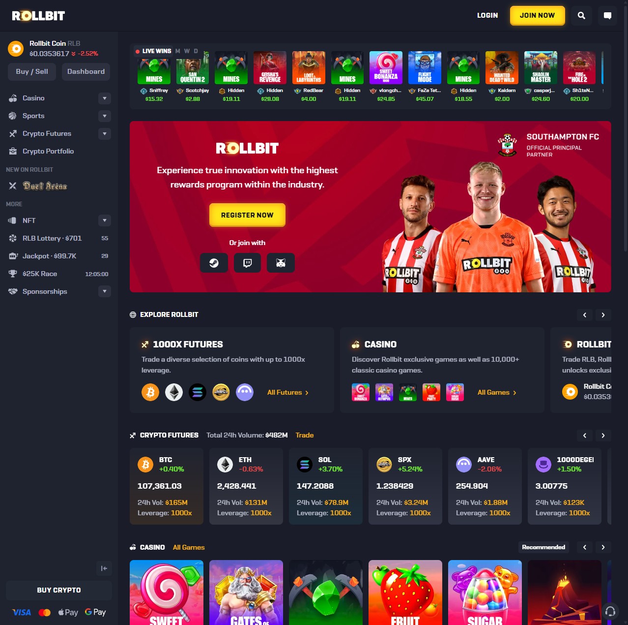 Rollbit screenshot